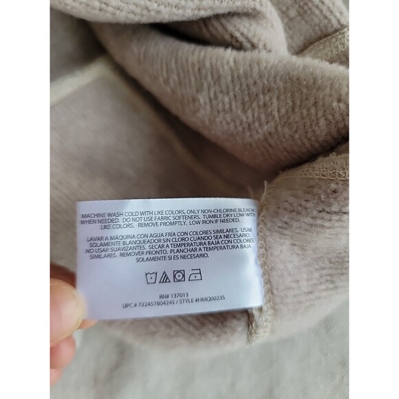 Woolrich Mens 2XL 1/4 Zip Pullover Cream Beige Pocket Logo Casual Solid Dad - Picture 11 of 15